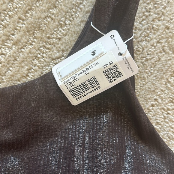 NWT Lululemon Align Asymmetrical Ribbed Bra *Light Support C/D Cup Shine - Picture 6 of 12